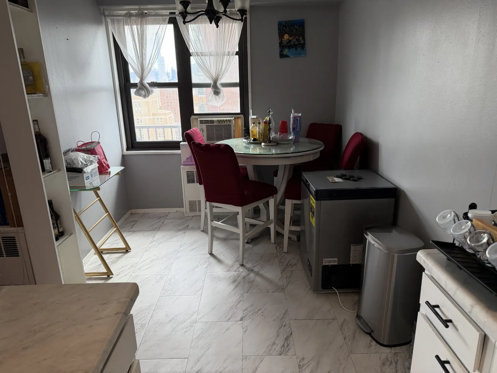 Dining nook after cleaning