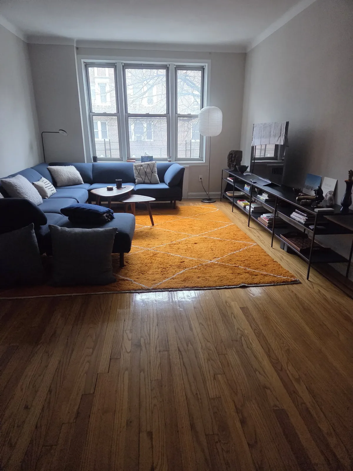 Brooklyn living room after cleaning